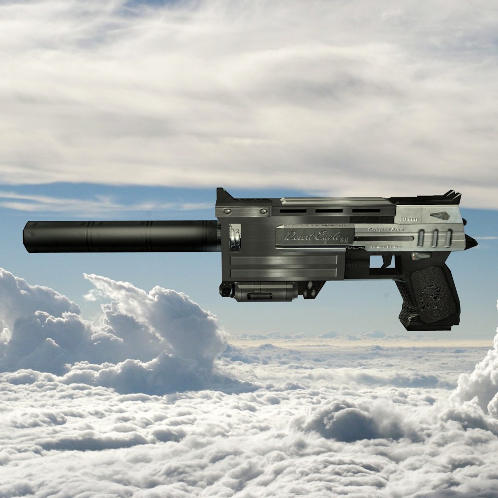 10mm pistol low poly preview image 2